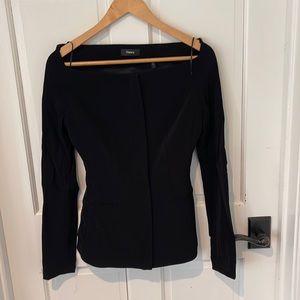 Theory Black Zip Front Jacket/Top 2